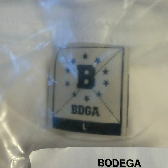 Bodega Made BDBA Tee Shirt Patriotic Shield Stars Stripes White Unisex Large - Picture 3 of 5